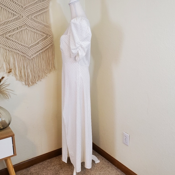 Danielle Bernstein Polka Dot Puff Sleeves Slip Dress! Size 8. - Picture 4 of 11